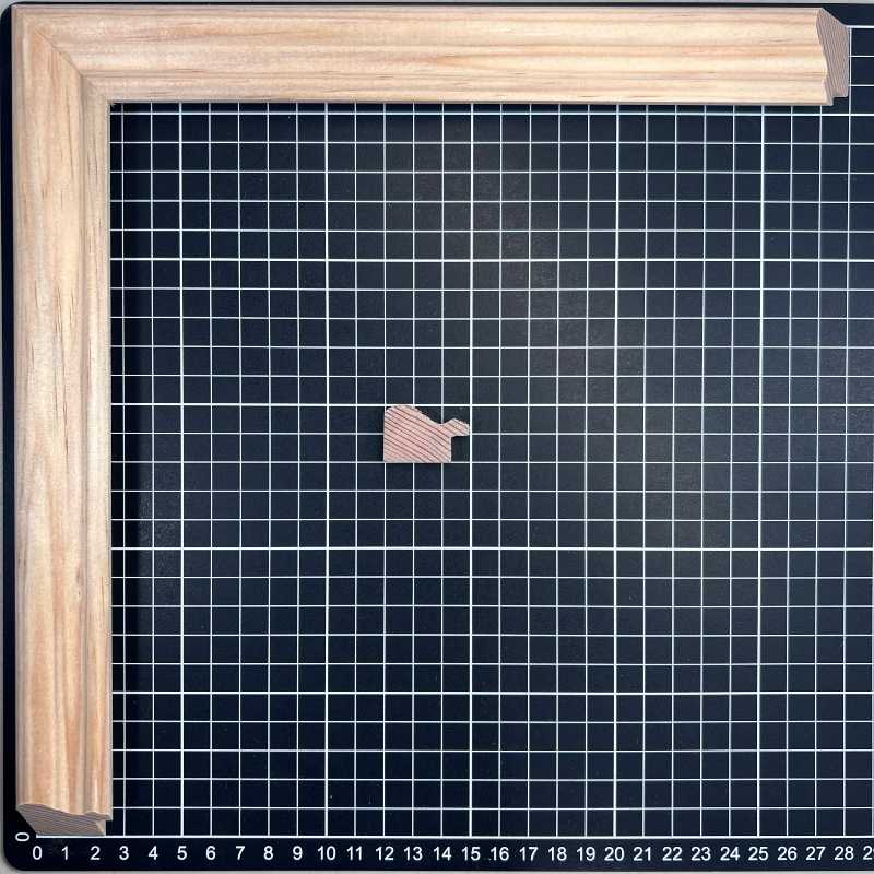 ROMAN liso Moldura de Madera de Pino de Primera, Linea para Marco, Tipo Plana, de 20mm de espesor x 030mm de ancho. sin Textura, sin Acabado.