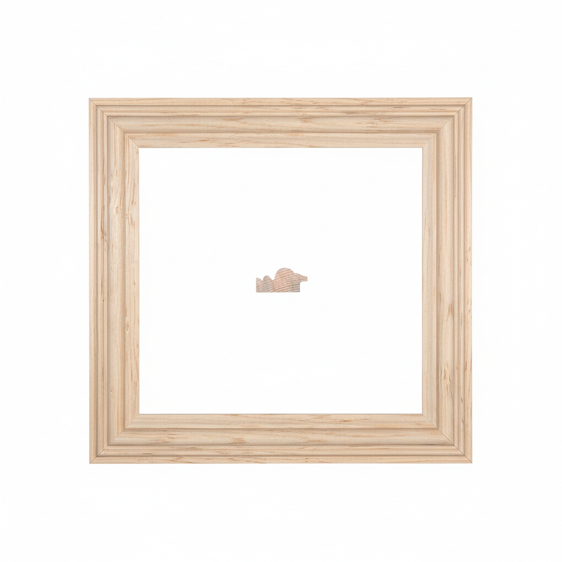 RICHIE Moldura de Madera de Pino de Primera, Linea para Marco, Tipo Plana, de 20mm de espesor x 042mm de ancho. sin Textura, sin Acabado.