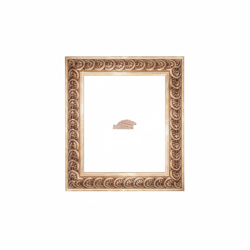 ROMA - G1 Moldura de Madera de Pino de Primera, Linea para Marco, Tipo Plana, de 20mm de espesor x 046mm de ancho. con Textura, sin Acabado.