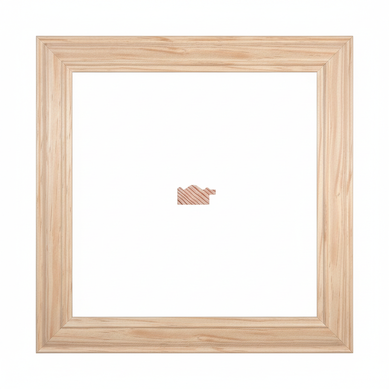 VICTOR 2 Moldura de Madera de Pino de Primera, Linea para Marco, Tipo Plana, de 19mm de espesor x 038mm de ancho. sin Textura, sin Acabado.